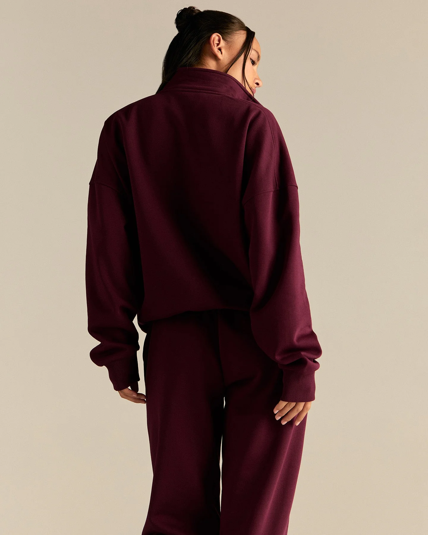 Comfort Outdoor 1/4 Zip Graphic Sweat | Merlot - Image 2