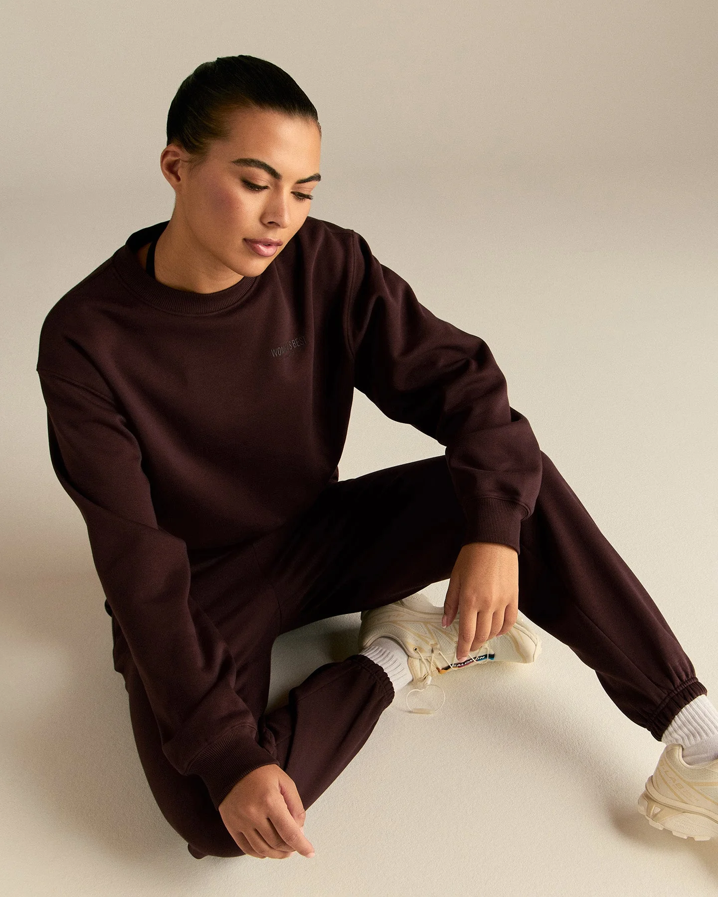 Comfort Outdoor Cropped Crew Neck | Cafe Noir - Image 3