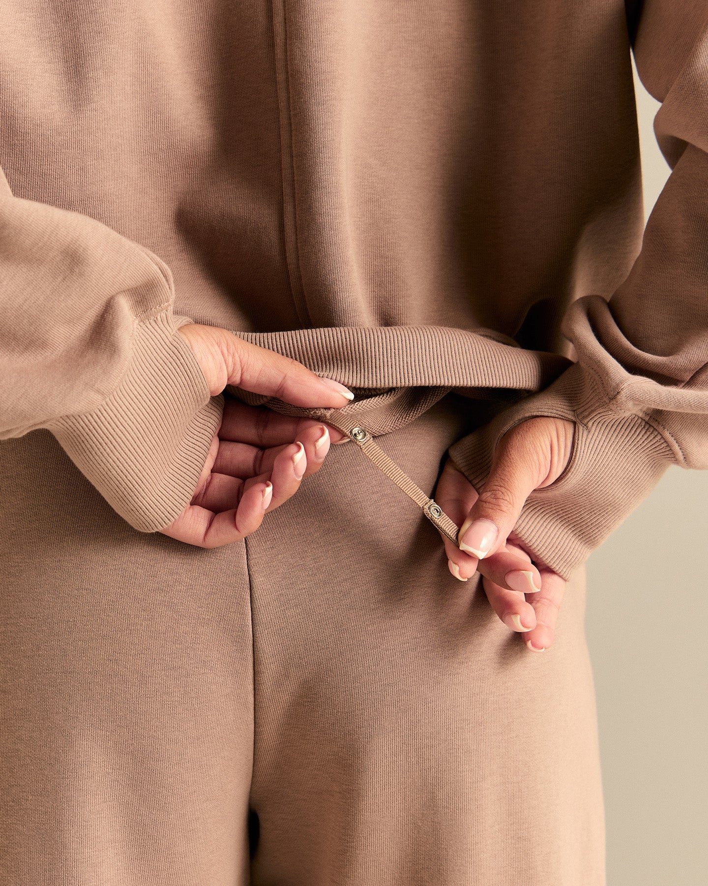 Comfort Oversized Hook Up Hoodie | Mauve Taupe - Image 4