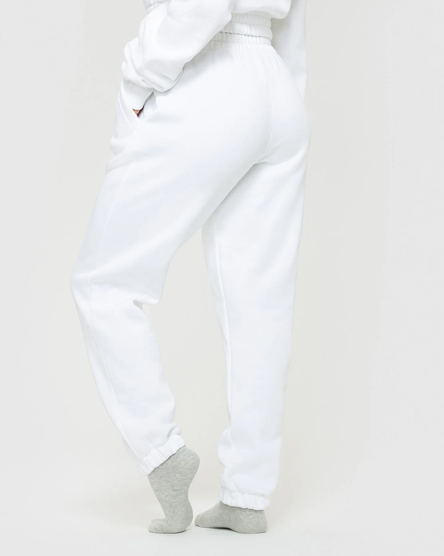 Comfort Oversized Joggers | White - Image 4