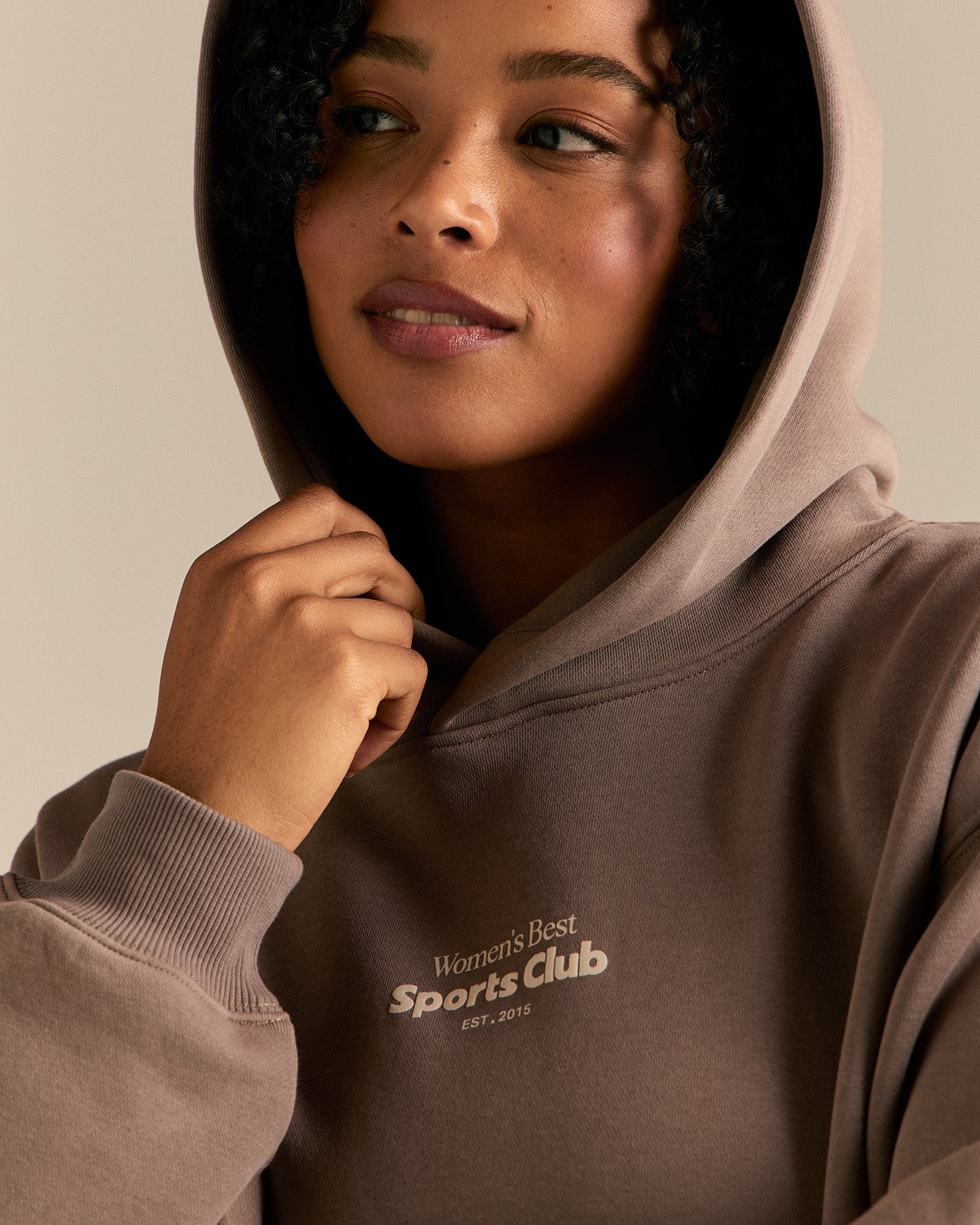 Comfort Oversized Sports Club Hoodie | Taupe Grey - Image 8