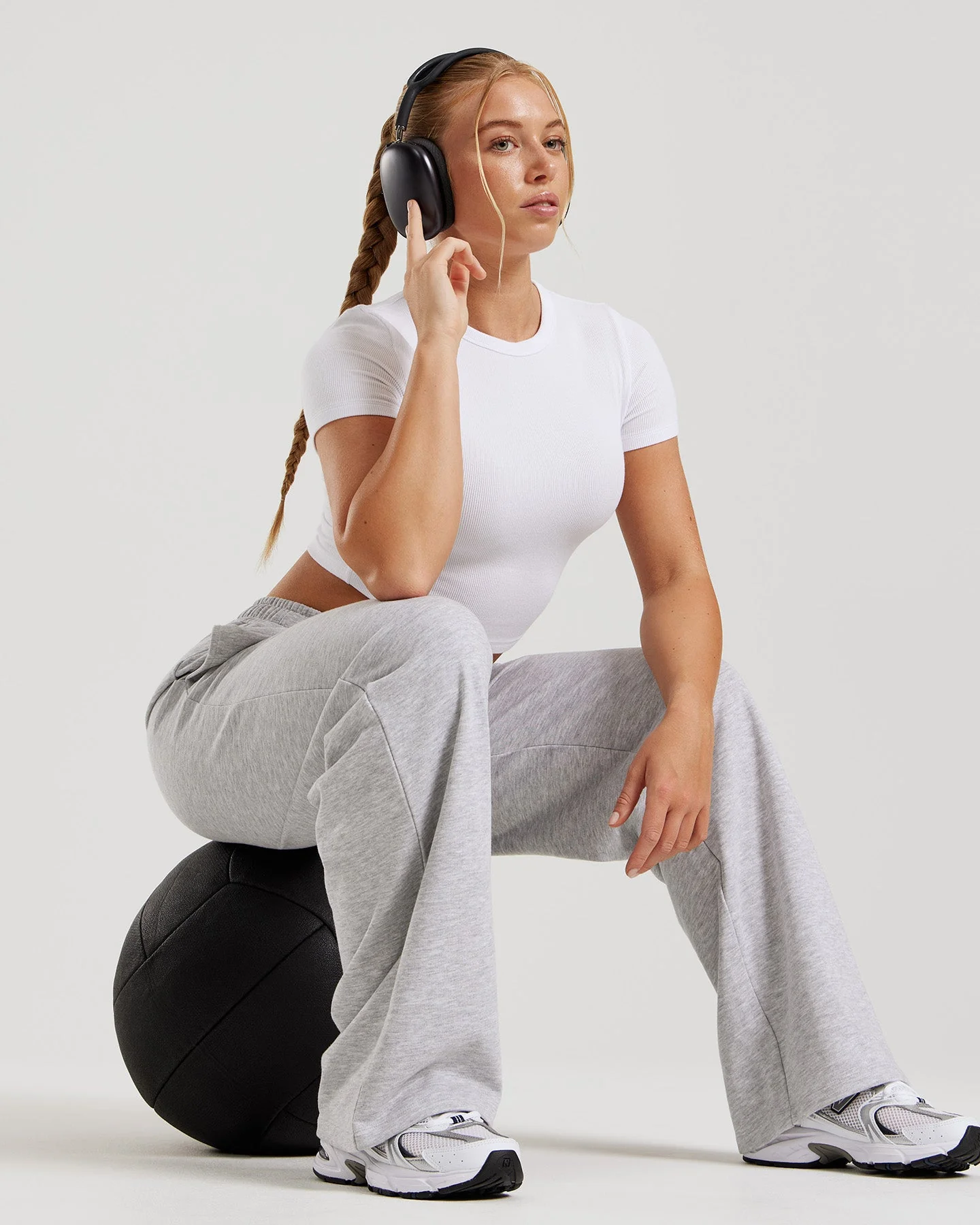 Comfort Ribbed Cropped T-Shirt | White - Image 2