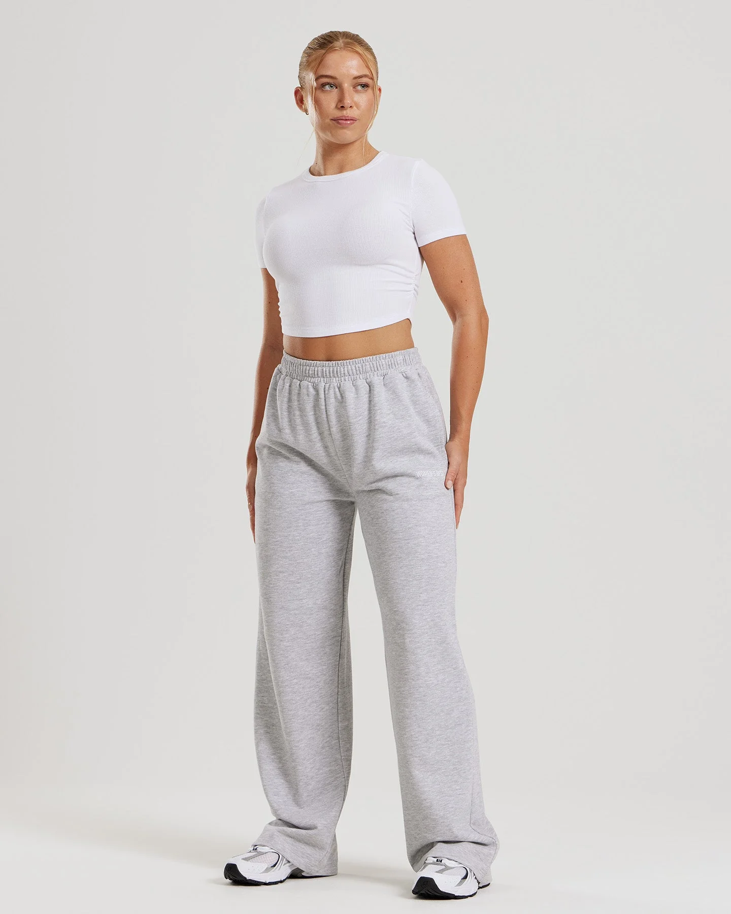 Comfort Ribbed Cropped T-Shirt | White - Image 6