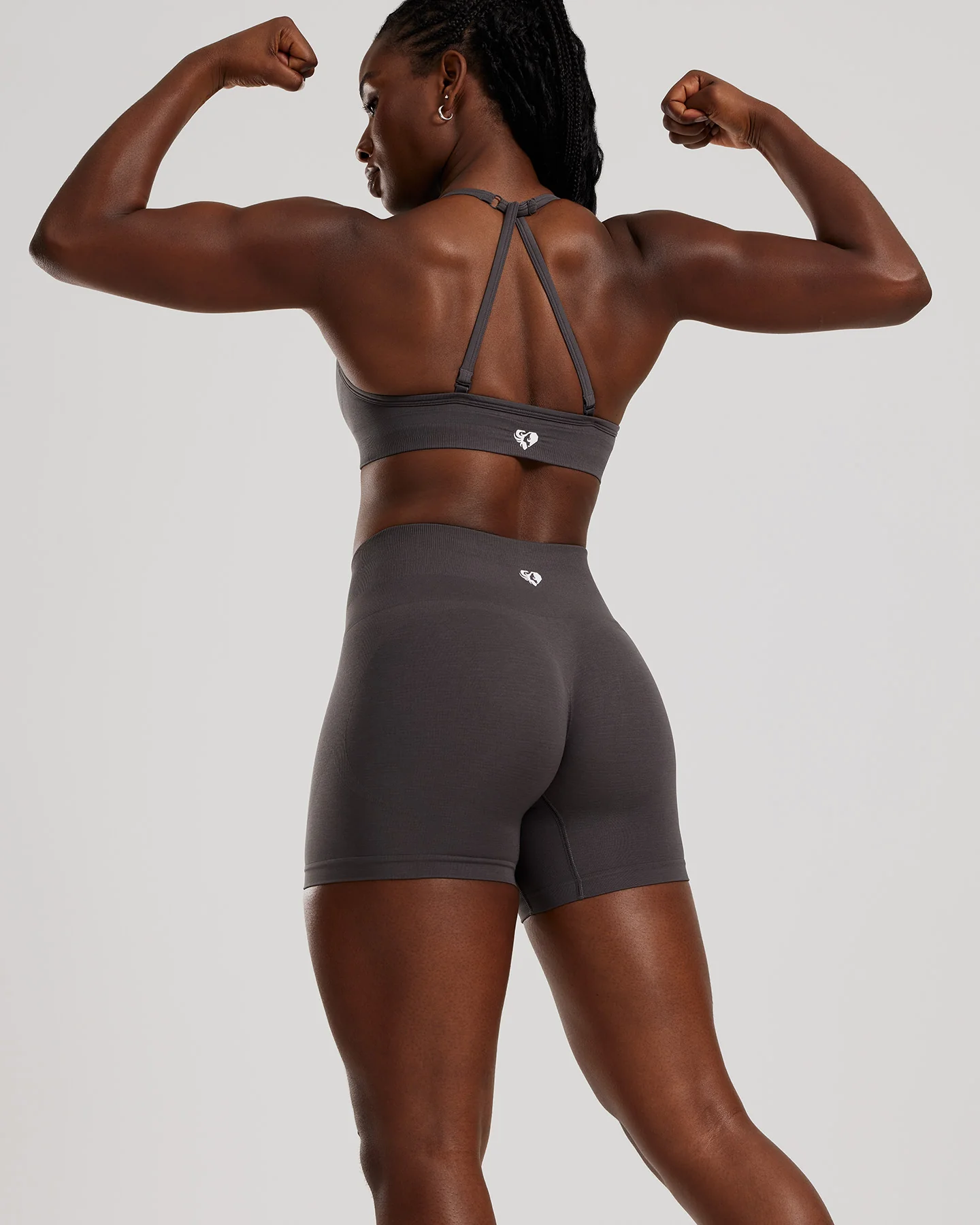 Define 2.0 High Waist Scrunch Shorts 4" | Graphite - Image 6