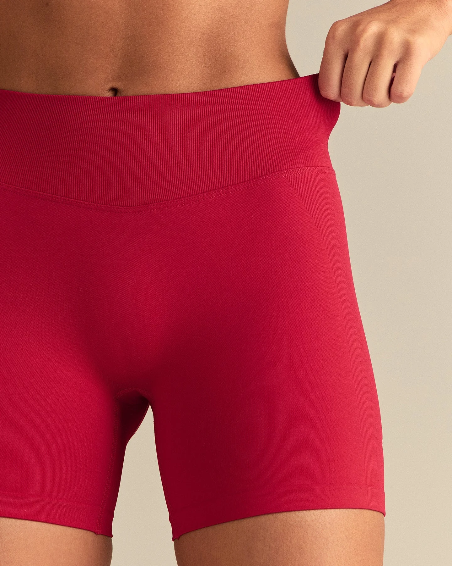 Emphasize Mid Waist 5" Shorts | Candy Apple - Image 3