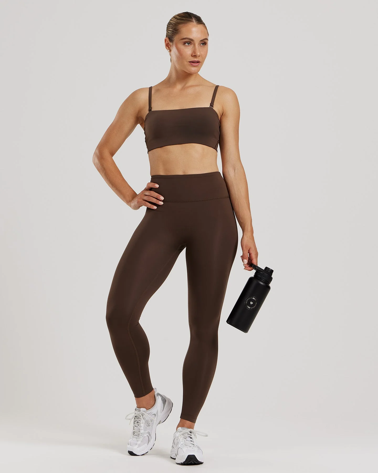 Essential High Waist Leggings | Cocoa - Image 6