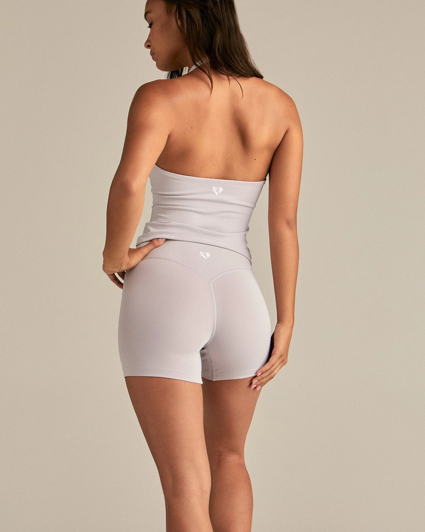 Essential High Waist Shorts | Steel Grey - Image 4
