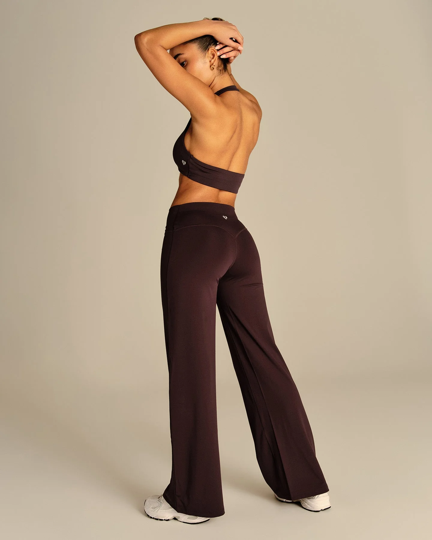 Essential Wrap High Waist Straight Leg Pants | Cafe Noir - Image 2
