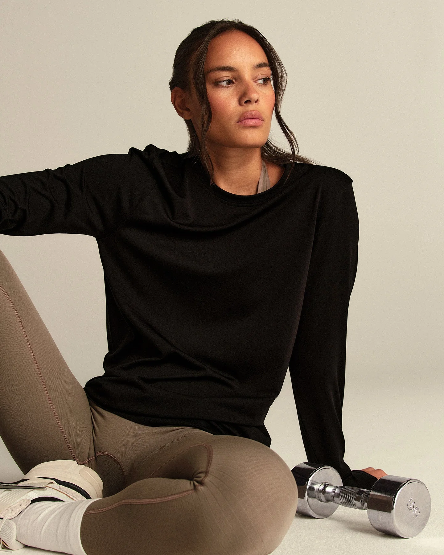 Lightweight Long Sleeve T-Shirt | Black - Image 6