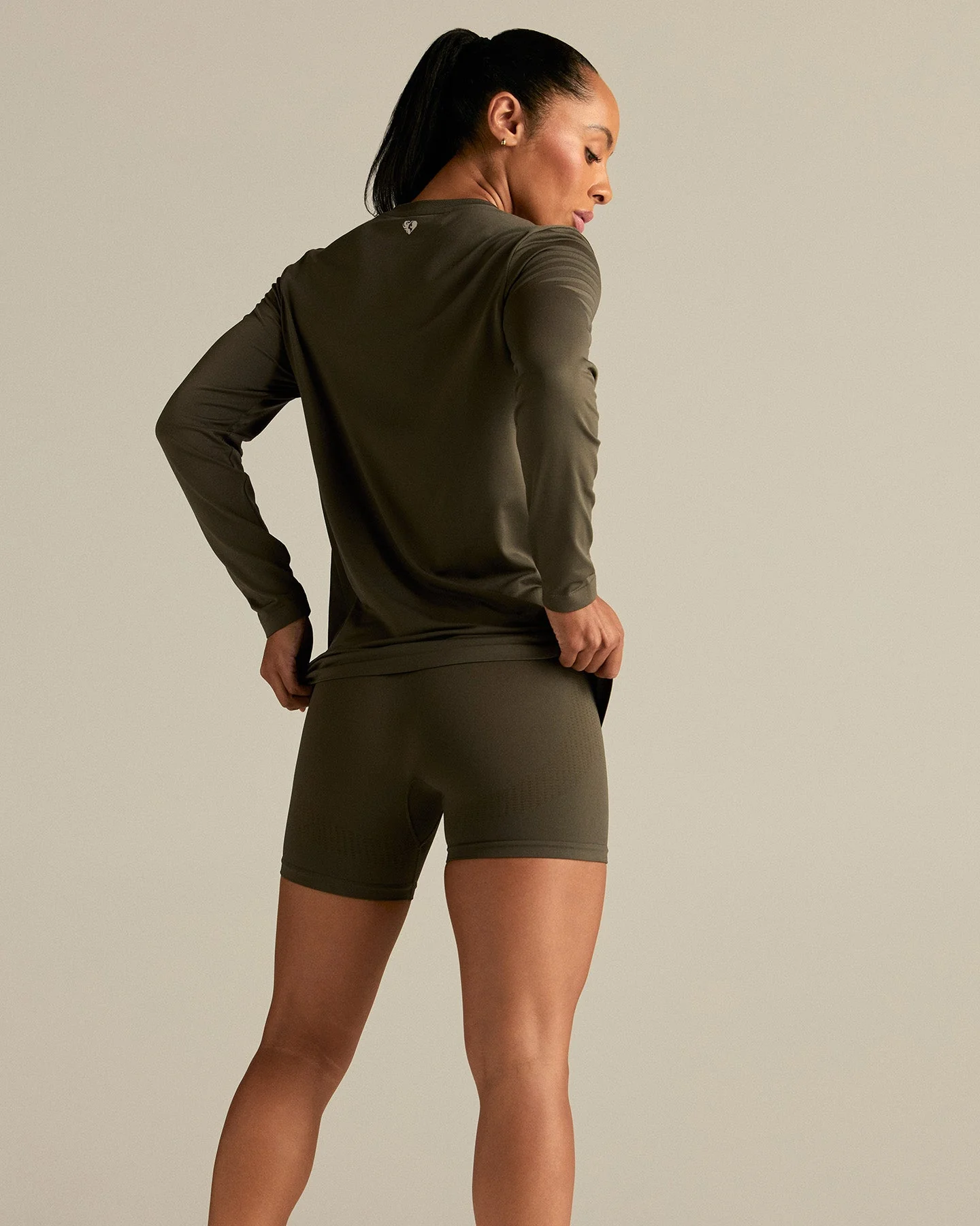 Lightweight Long Sleeve T-Shirt | Dark Olive - Image 7