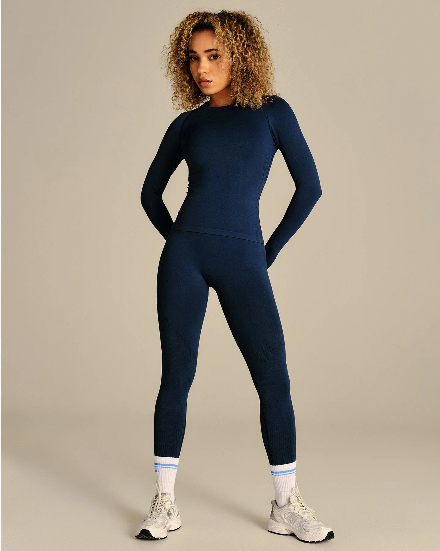 Power Long Sleeve Top | True Navy - Image 3