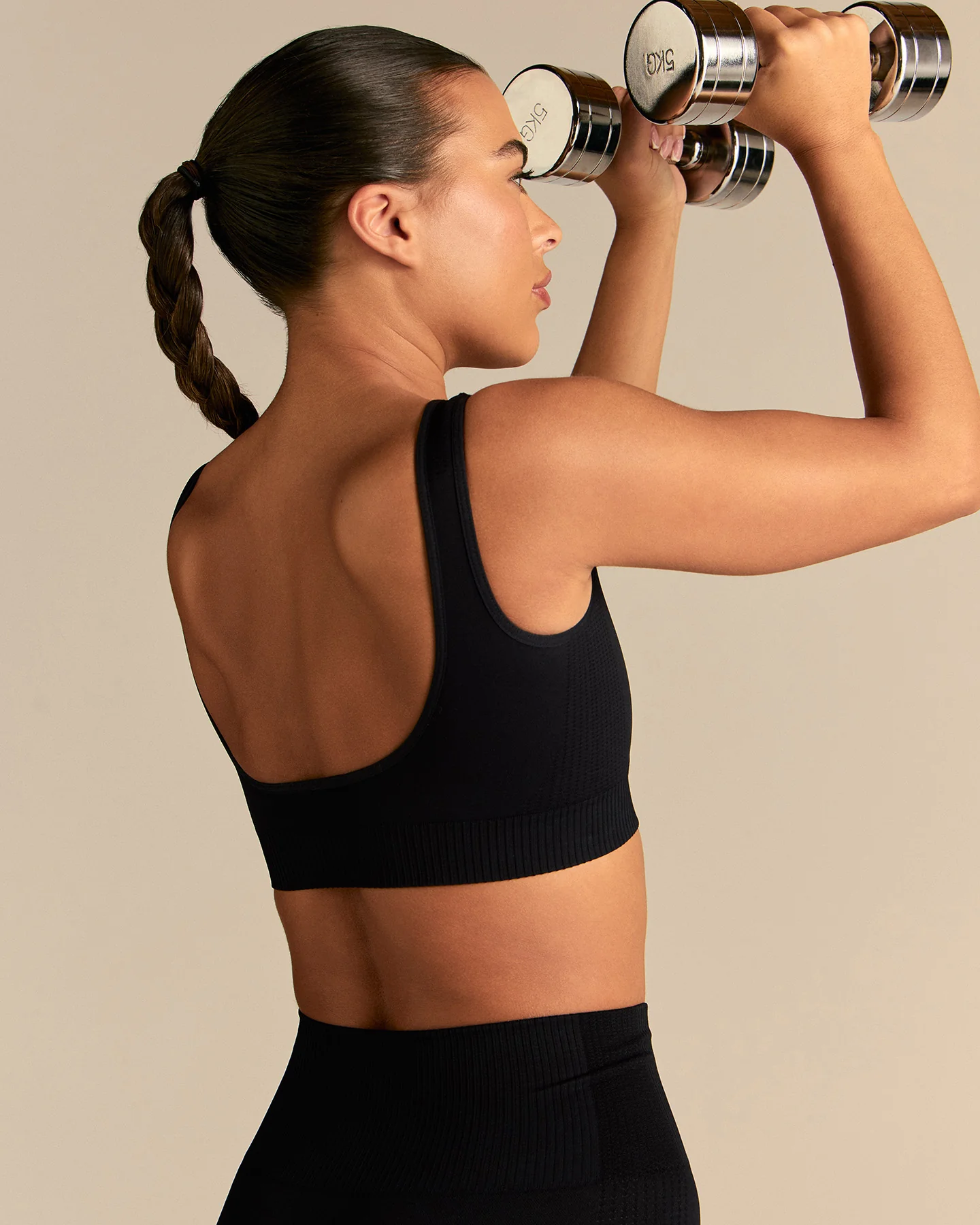 Power Open Back Mini Bra | Black - Image 6