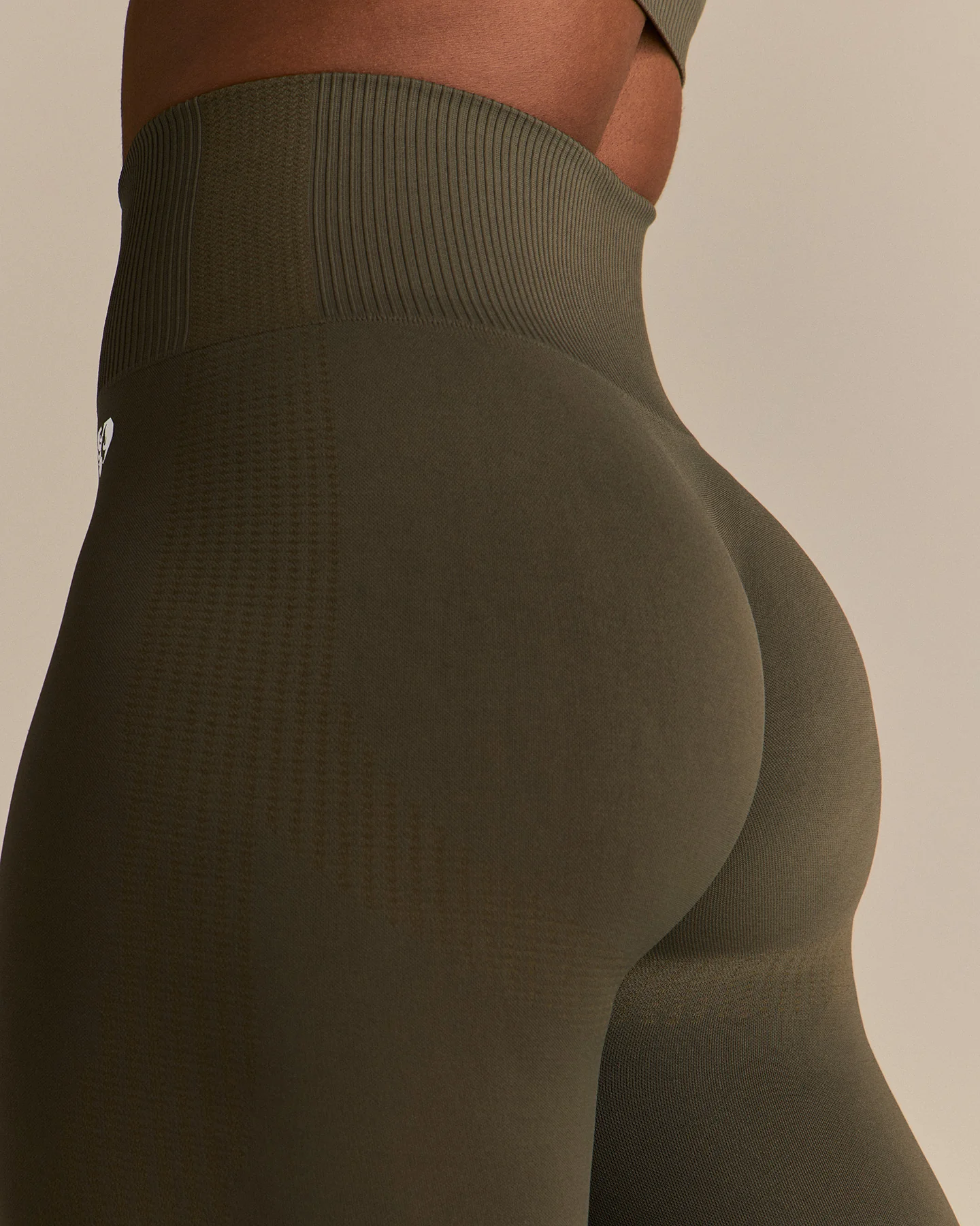 Power High Waist Scrunch Leggings | Dark Olive - Image 7