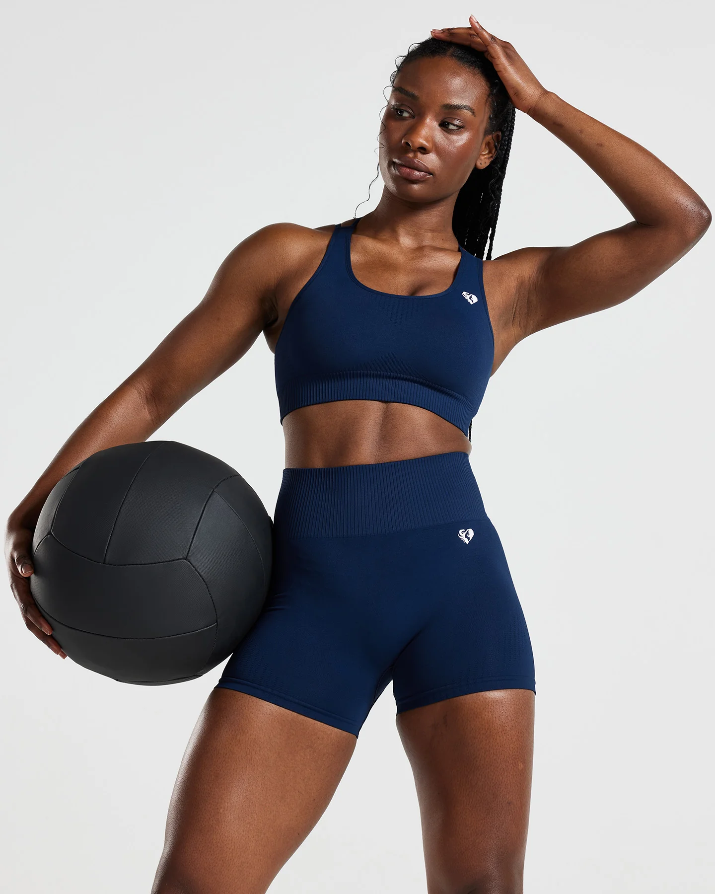 Power High Waist Shorts | Sapphire Blue - Image 2